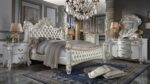 Pearl Leather Vendom Bed by ACME Luxury Bedroom Furniture Mobilia Cleopatra 20 Pearl Leather Vendom Bed by ACME 20