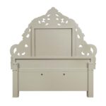 Leather & Antique Gold Finish Sorina Eastern King Bed BD01241EK by ACME Luxury Bedroom Furniture Mobilia Cleopatra 19 Leather & Antique Gold Finish Sorina Eastern King Bed BD01241EK by ACME 19