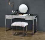 White & Chrome Myles Vanity Desk by ACME 15