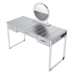 White & Chrome Myles Vanity Desk by ACME 18