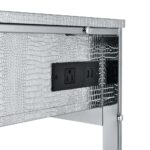 White & Chrome Myles Vanity Desk by ACME 20