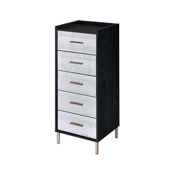 Black, Silver & Gold Myles Jewelry Armoire by ACME - Image 2
