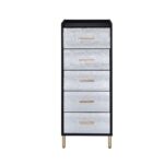 Black, Silver & Gold Myles Jewelry Armoire by ACME Luxury Bedroom Dressers & Mirrors Mobilia Cleopatra 15 Black, Silver & Gold Myles Jewelry Armoire by ACME 15