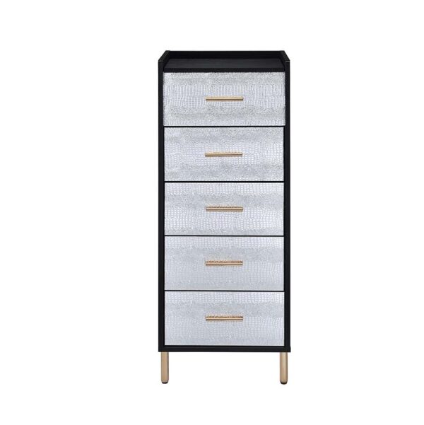 Black, Silver & Gold Myles Jewelry Armoire by ACME - Image 3