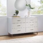 White, Champagne & Gold Myles Dresser by ACME Luxury Bedroom Dressers & Mirrors Mobilia Cleopatra 11 White, Champagne & Gold Myles Dresser by ACME 11