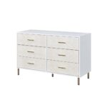 White, Champagne & Gold Myles Dresser by ACME Luxury Bedroom Dressers & Mirrors Mobilia Cleopatra 12 White, Champagne & Gold Myles Dresser by ACME 12