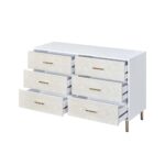 White, Champagne & Gold Myles Dresser by ACME Luxury Bedroom Dressers & Mirrors Mobilia Cleopatra 14 White, Champagne & Gold Myles Dresser by ACME 14