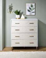 White, Champagne & Gold Myles Chest by ACME Bedroom Chest of Drawers Mobilia Cleopatra 11 White, Champagne & Gold Myles Chest by ACME 11
