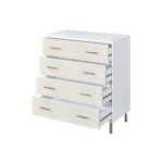 White, Champagne & Gold Myles Chest by ACME Bedroom Chest of Drawers Mobilia Cleopatra 14 White, Champagne & Gold Myles Chest by ACME 14