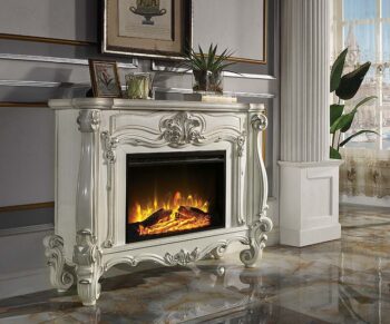 Bone White Versailles Fireplace AC01316 by ACME
