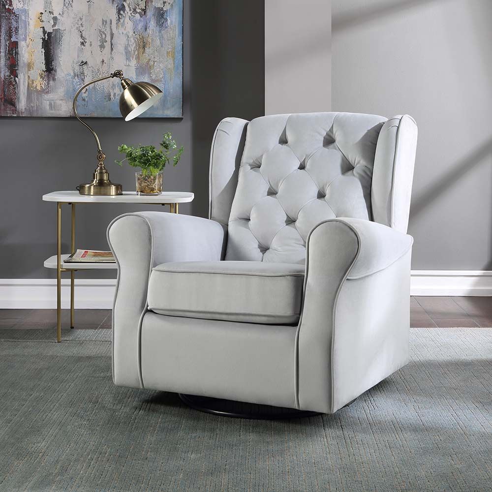 Gray Zeger Swivel Chair LV00924 by ACME 9