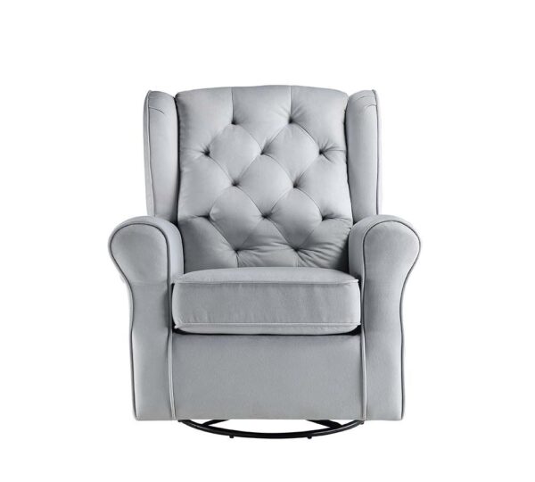 Gray Zeger Swivel Chair LV00924 by ACME - Image 3