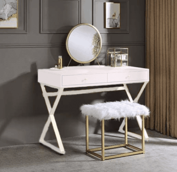Adao Vanity Pink & Gold Mirror by ACME