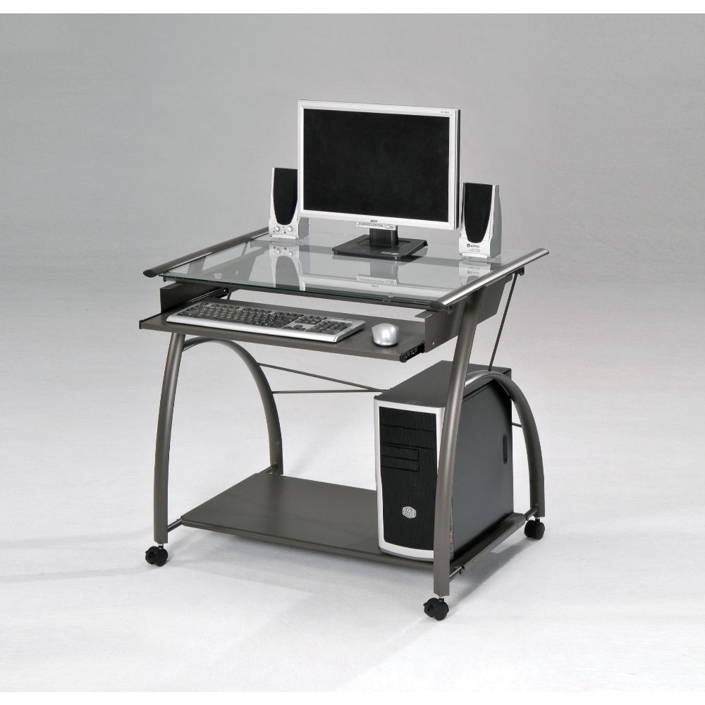 Pewter Vincent Computer Desk 00118 by ACME