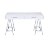 White & Chrome Coleen Desk by ACME 16