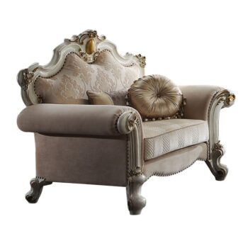 Pearl Fabric Picardy Chair W/2 Pillows 55462 by ACME