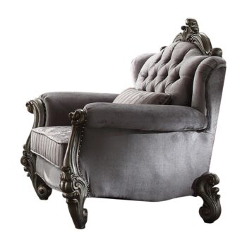 Velvet Versailles Chair W/Pillow 56842 by ACME