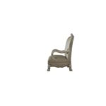Synthetic Leather & Vintage Bone White Finish Dresden Chair W/Pillow 58172 by ACME 13