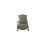 Synthetic Leather & Vintage Bone White Finish Dresden Chair W/Pillow 58172 by ACME 14