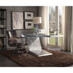 Aluminum Brancaster Executive Writing Desk 92025 by ACME 20