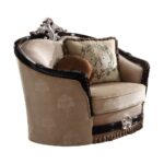 Tan Fabric Ernestine Chair W/2 Pillows 52112 by ACME Living Chairs Mobilia Cleopatra 7 Tan Fabric Ernestine Chair W/2 Pillows 52112 by ACME 7