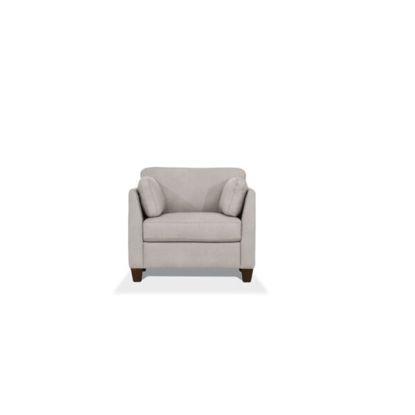 Dusty White Leather Matias Chair 55017 by ACME - Image 2