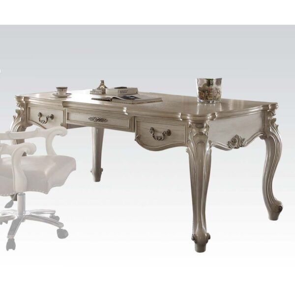 Bone White Versailles Executive Writing Desk 92275 by ACME - Image 3