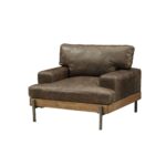 Distress Chocolate Leather Silchester Chair 52477 by ACME Living Chairs Mobilia Cleopatra 11 Distress Chocolate Leather Silchester Chair 52477 by ACME 11