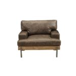 Distress Chocolate Leather Silchester Chair 52477 by ACME Living Chairs Mobilia Cleopatra 12 Distress Chocolate Leather Silchester Chair 52477 by ACME 12