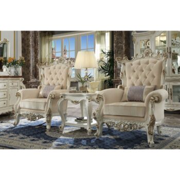 Pearl Fabric Picardy II Accent Chair W/Pillow 53463 by ACME