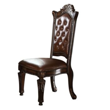 Vendome Side Chair in Cherry Leather 62004 by ACME