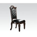Vendome Side Chair in Cherry Leather 62004 by ACME 8