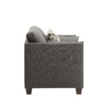 Charcoal Linen Laurissa Chair W/3 Pillows 52407 by ACME Living Chairs Mobilia Cleopatra 15 Charcoal Linen Laurissa Chair W/3 Pillows 52407 by ACME 15