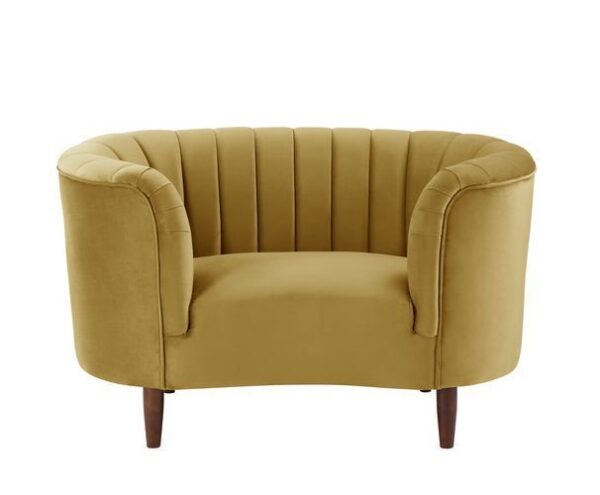 Olive Yellow Velvet Millephri Chair LV00165 by ACME 9