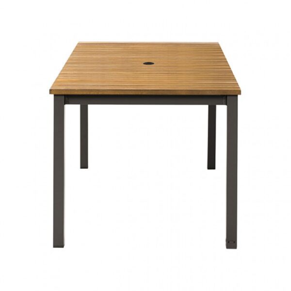 Gun Metal/Natural Teak MACKAY PATIO DINING TABLE GM-2004 BY Furniture of America. 8