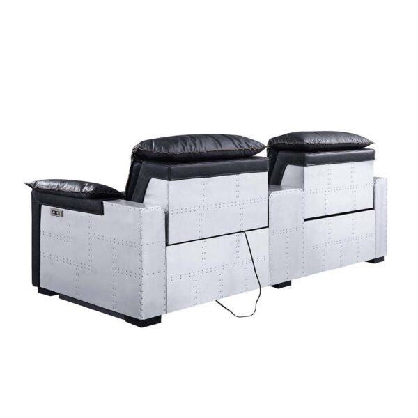 Black Leather Misezon Power Motion Recliner 59952 by ACME - Image 5