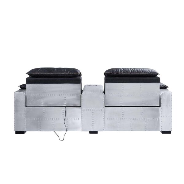 Black Leather Misezon Power Motion Recliner 59952 by ACME - Image 6