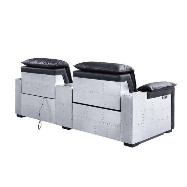 Black Leather Misezon Power Motion Recliner 59952 by ACME - Image 7