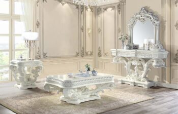 Antique White Finish Vanaheim Coffee Table LV00800 by ACME