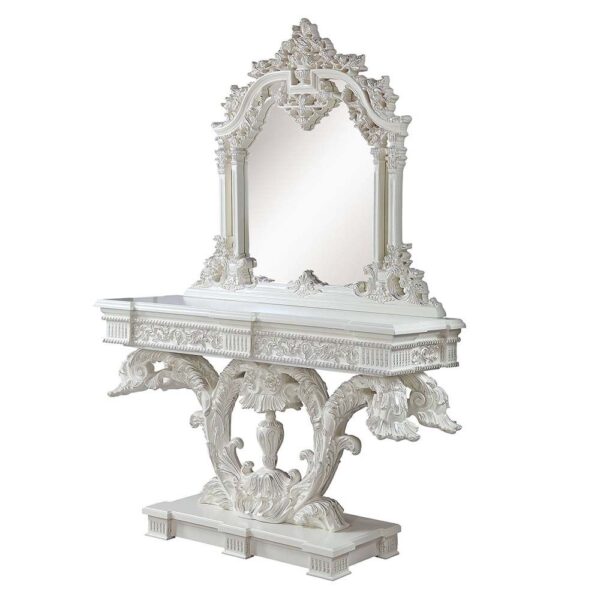 Antique White Finish Vanaheim Sofa Table LV00802 by ACME - Image 2