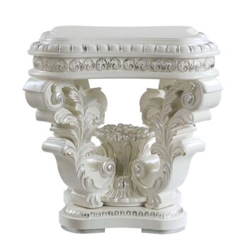 Antique White Finish Vanaheim End Table LV00801 by ACME