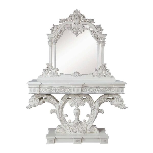 Antique White Finish Vanaheim Mirror LV00807 by ACME - Image 2