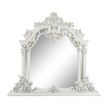 Antique White Finish Vanaheim Mirror LV00807 by ACME