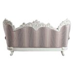 Fabric & Antique White Finish Vanaheim Sofa W/7 Pillows LV00803 by ACME Luxury Living Room Furniture Mobilia Cleopatra 16 Fabric & Antique White Finish Vanaheim Sofa W/7 Pillows LV00803 by ACME 16