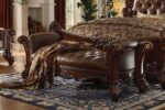 Vendome Bench in Cherry Leather 96490 by ACME 7