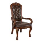 Synthetic Leather & Cherry Oak Finish Dresden Executive Office Chair 12170 by ACME Home Office Mobilia Cleopatra 13 Synthetic Leather & Cherry Oak Finish Dresden Executive Office Chair 12170 by ACME 13