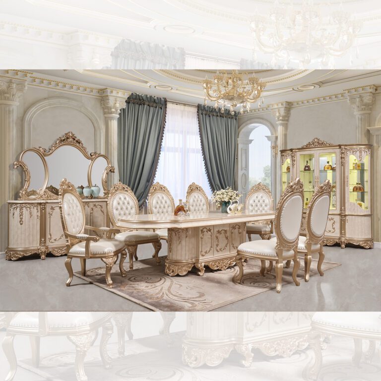 Luxury 7 PCs Dining Table Set HD-8024 By Homey Design 151