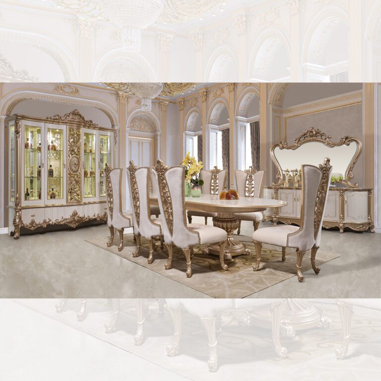 Luxury 9PC Dining Set HD-9083 By Homey Design