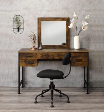 Rustic Oak Juvanth Vanity Desk 24267 by ACME