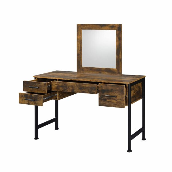 Rustic Oak Juvanth Vanity Desk 24267 by ACME - Image 3